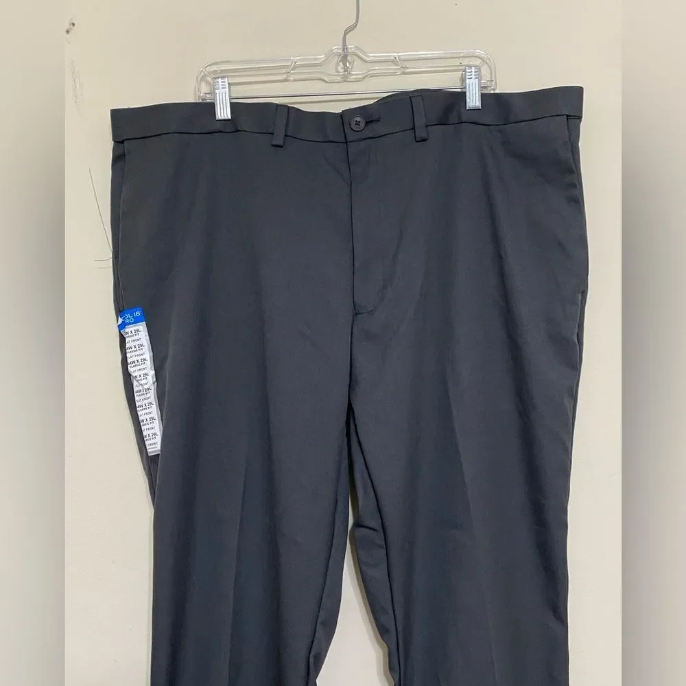 Haggar NWT ALTERED Cool 18 Pro Pant Classic Fit Gray Flat Front Men’s Size 44